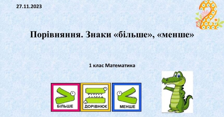 знак більше менше